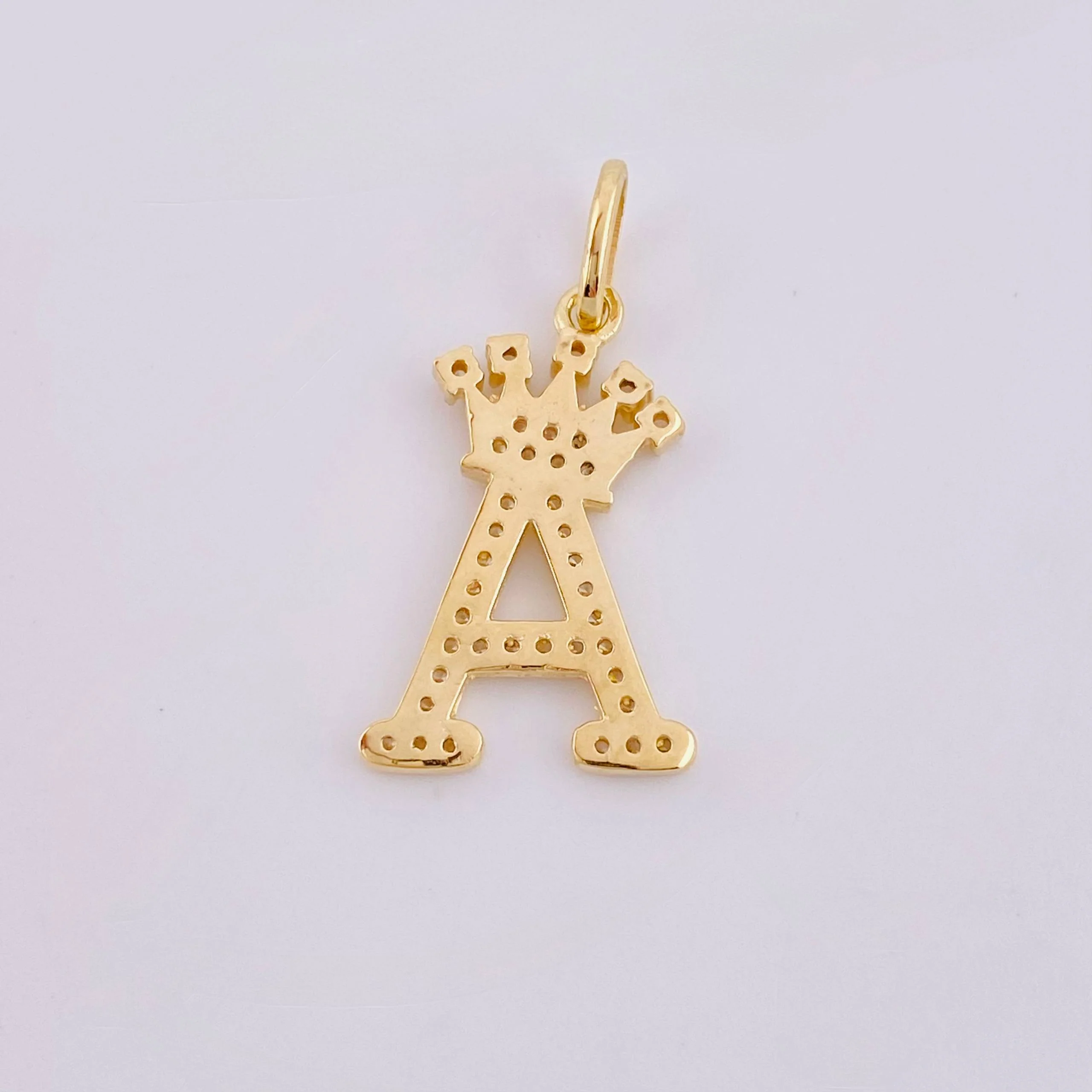 Dije Corona Letra A 1.9gr / 2.5cm / Oro Amarillo 18K - Image 5
