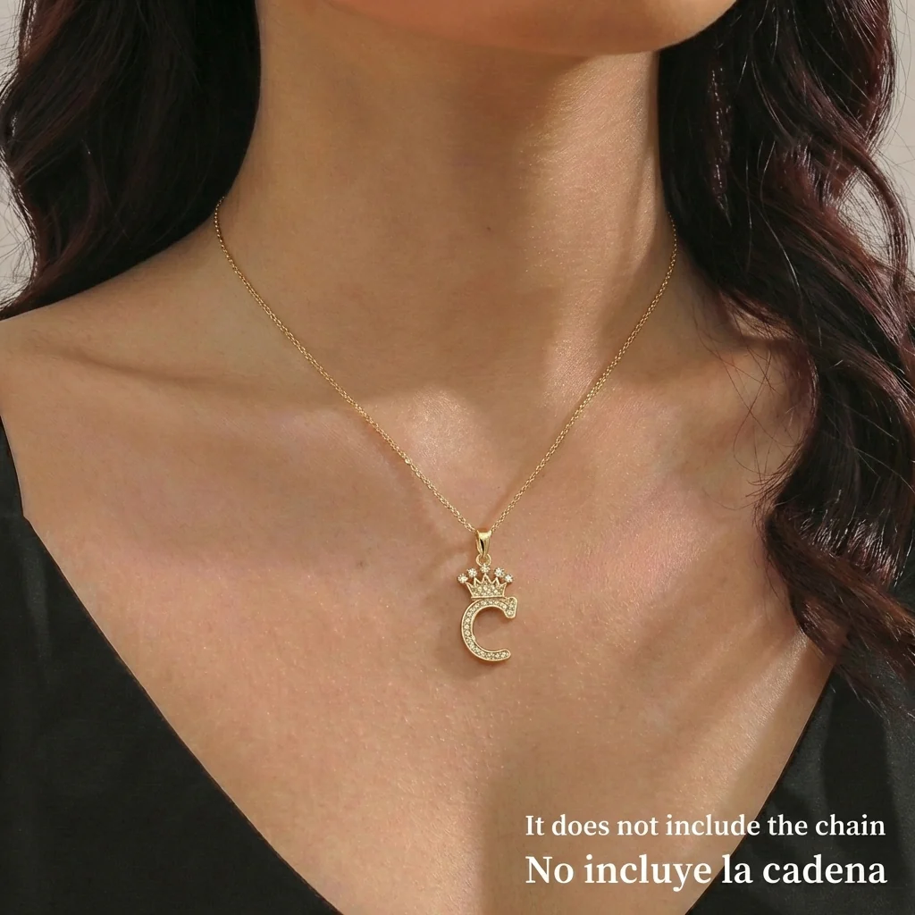 Dije Corona Letra C 1.65 g / 2.6 cm Oro Amarillo 18K - Image 2