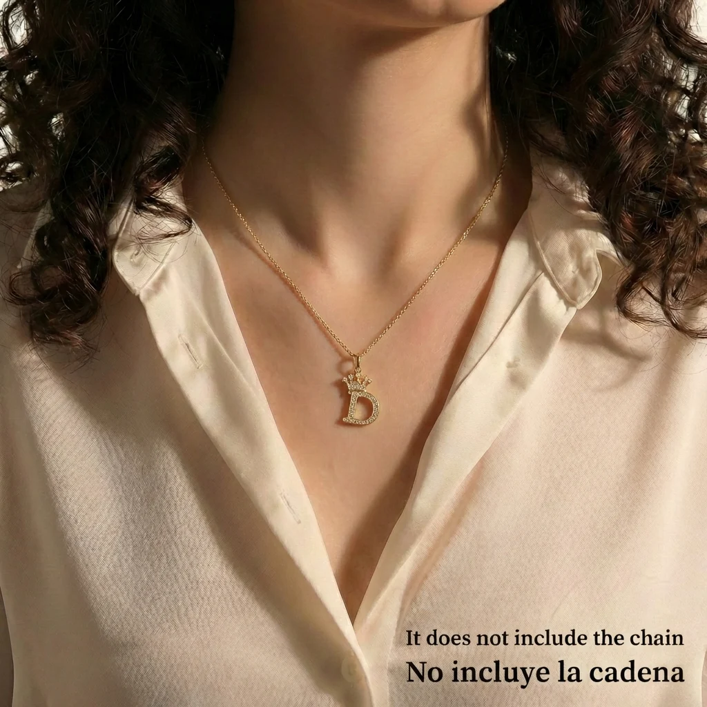 Dije Corona Letra D 1.9 g / 2.6 cm Oro Amarillo 18K - Image 2