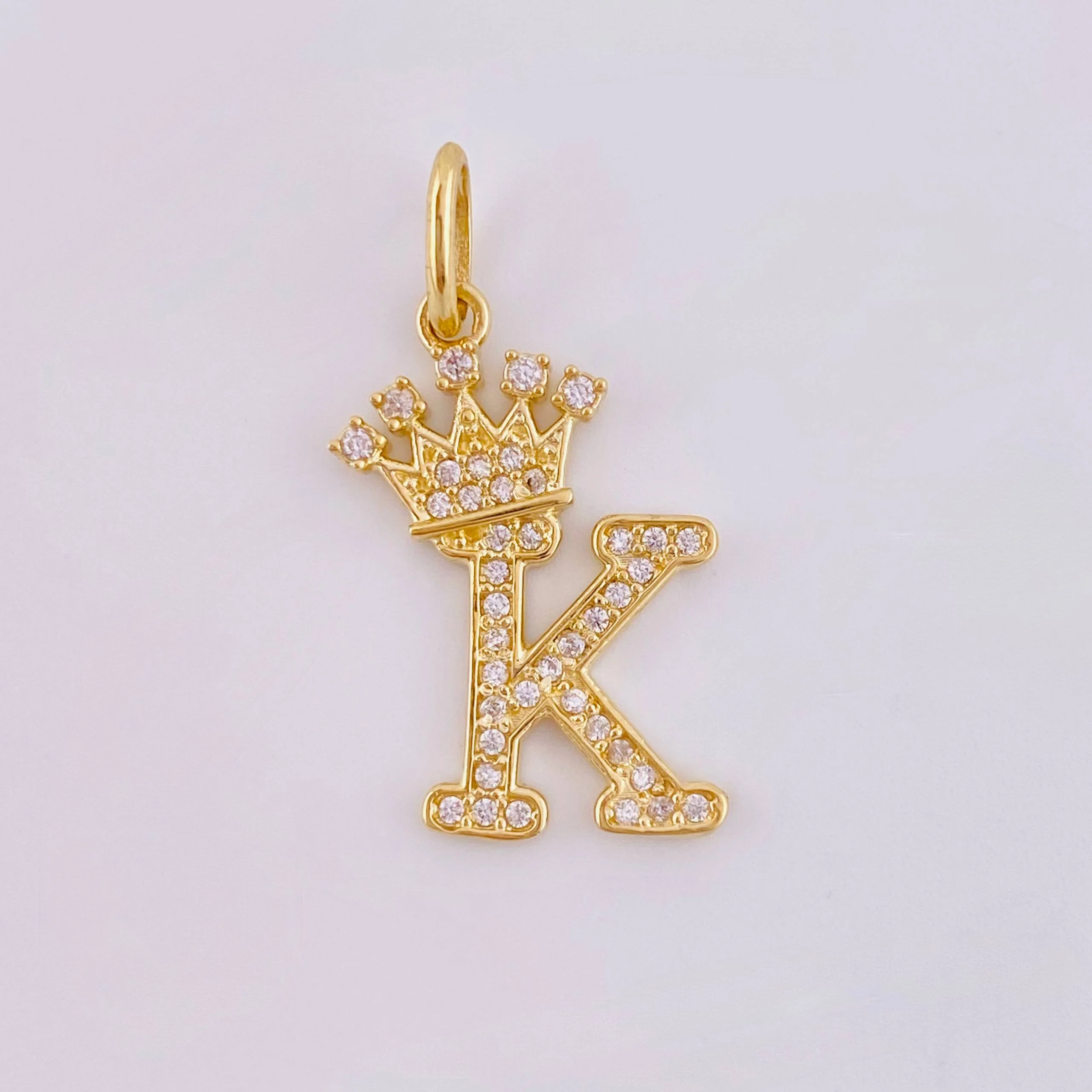 Dije Corona Letra K 1.9 g / 2.6 cm Oro Amarillo 18K