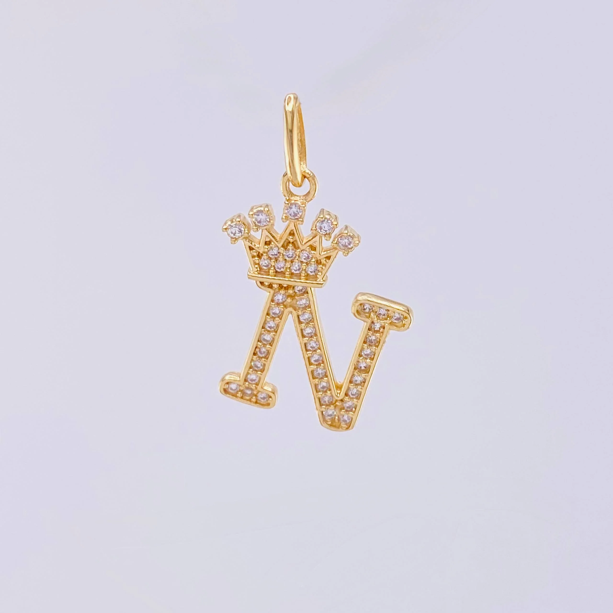 Dije Corona Letra N 2 g / 2.6 cm Oro Amarillo 18K - Image 2