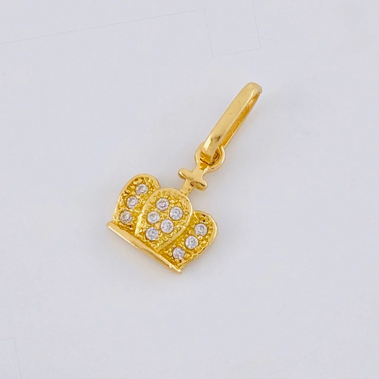 Dije Corona Tupida 0.8 g / 1.6 cm Oro Amarillo 18K - Image 3