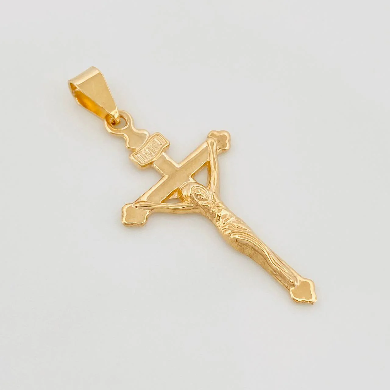 Dije Cristo Cruz 3.45 g / 4.5 cm Oro Amarillo 18K - Image 3