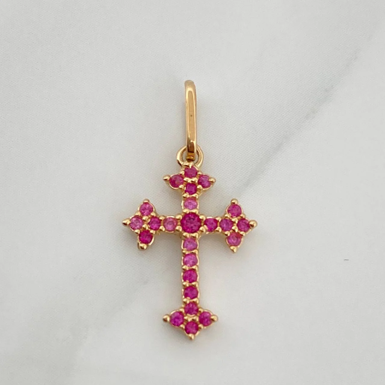 Dije Cruz 0.6gr / 2cm / Oro Amarillo 18K &