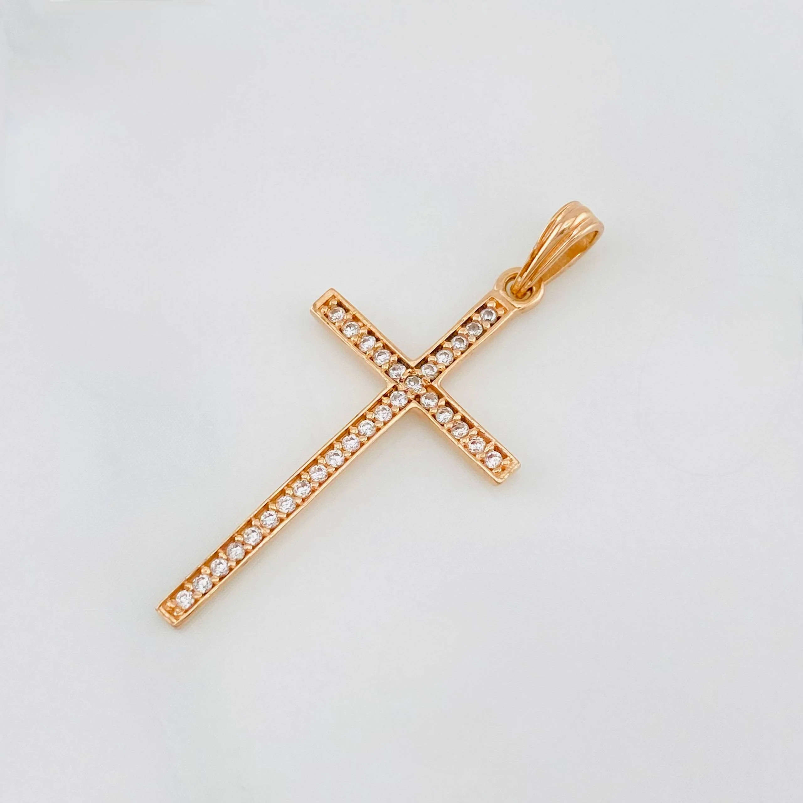 Dije Cruz 0.95g / 3.3cm Oro Rosa 18K - Image 3