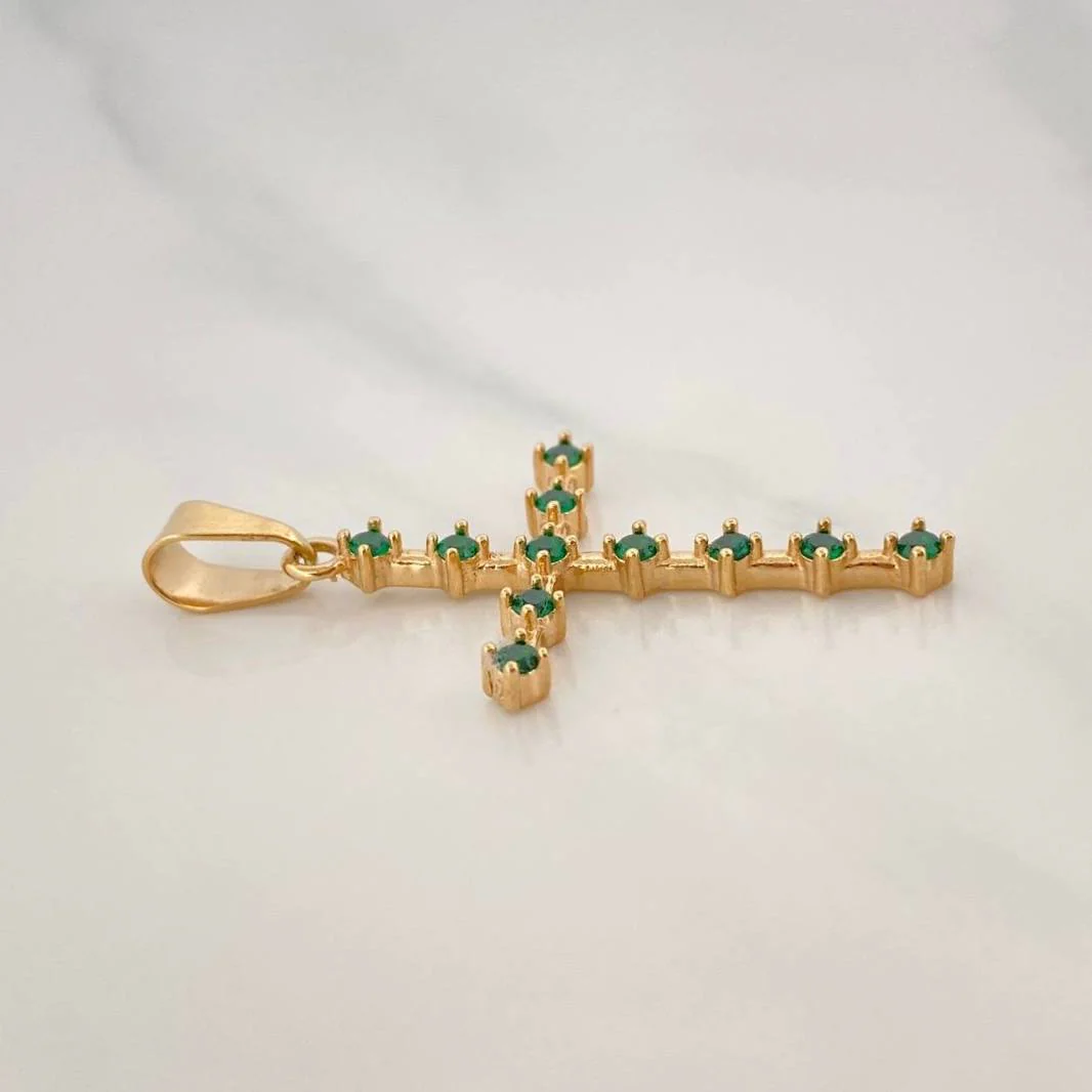 Dije Cruz 2.4 g / 4 cm Oro Amarillo 18K - Image 3