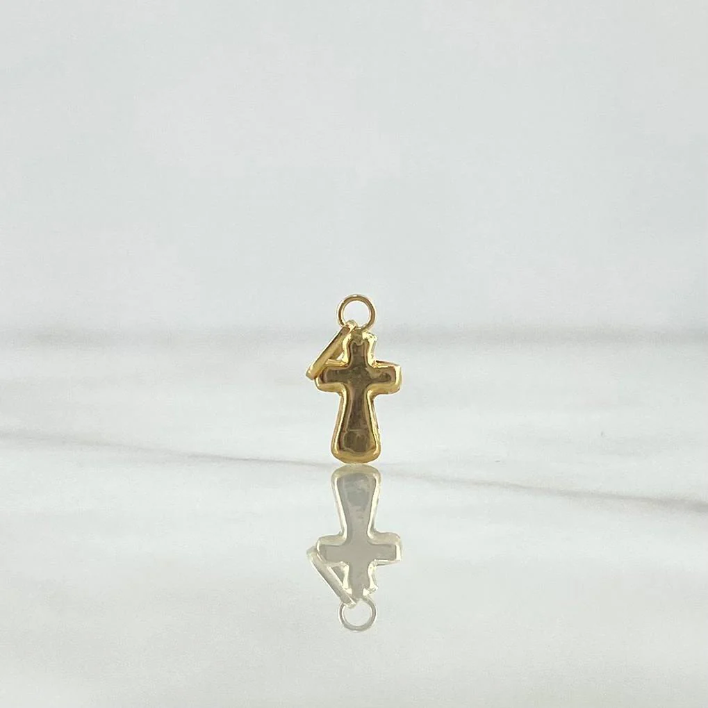 Dije Cruz Abultada 0.2 g / 1.4 cm Oro Amarillo 18K