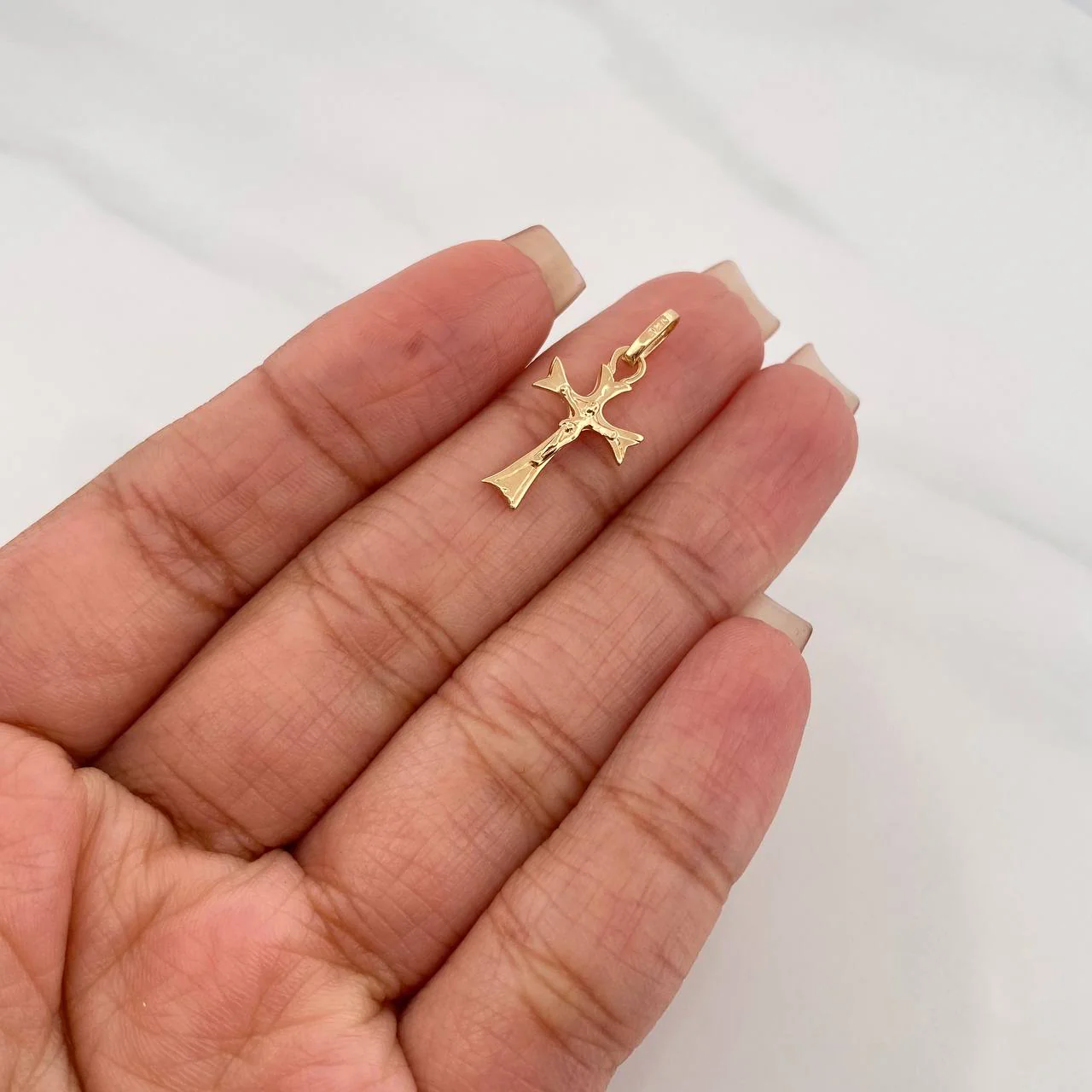 Dije Cruz Cristo 0.75g / 2.5cm Oro Amarillo 18K - Image 4