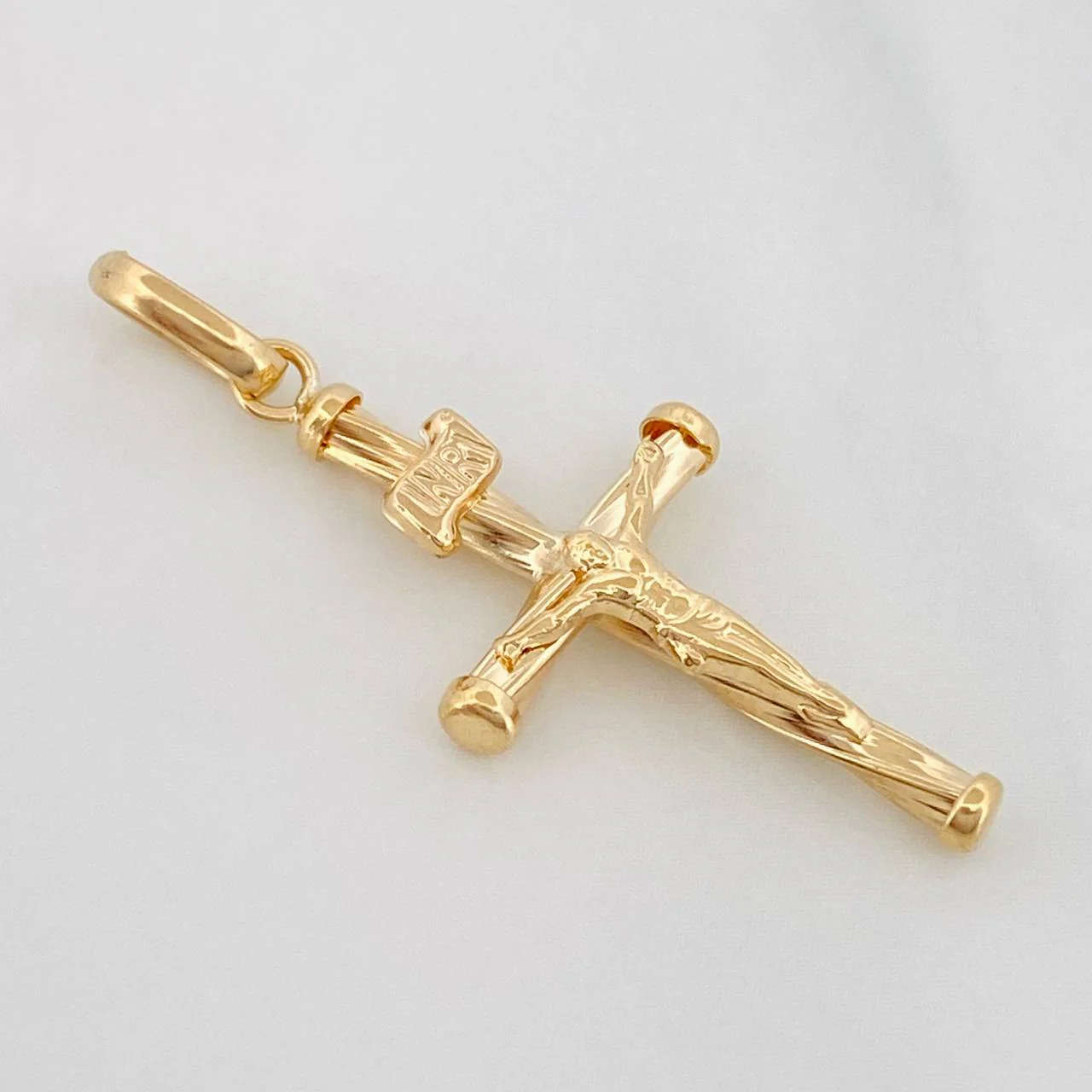 Dije Cruz Cristo 1.1g / 4cm Oro Amarillo 18K - Image 2