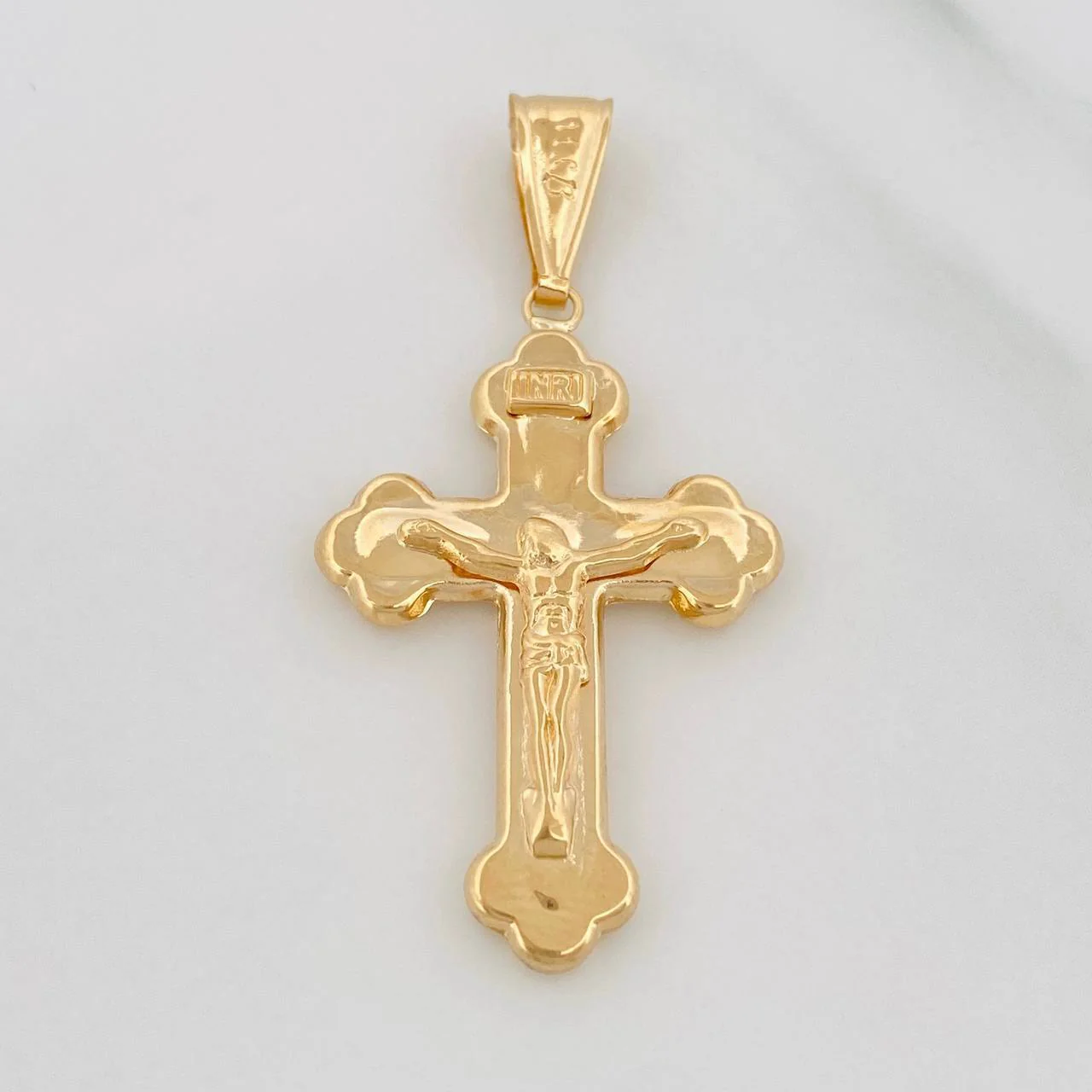 Dije Cruz Cristo 1.85g / 4cm Oro Amarillo 18K