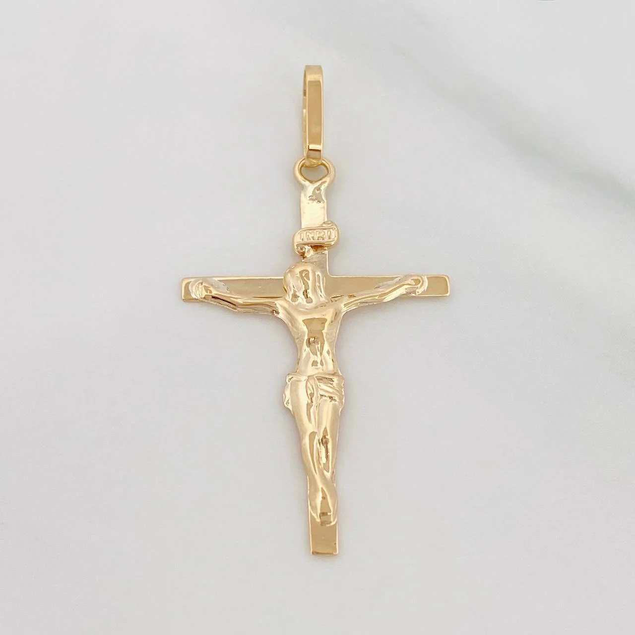 Dije Cruz Cristo 1 g / 4 cm Oro Amarillo 18K