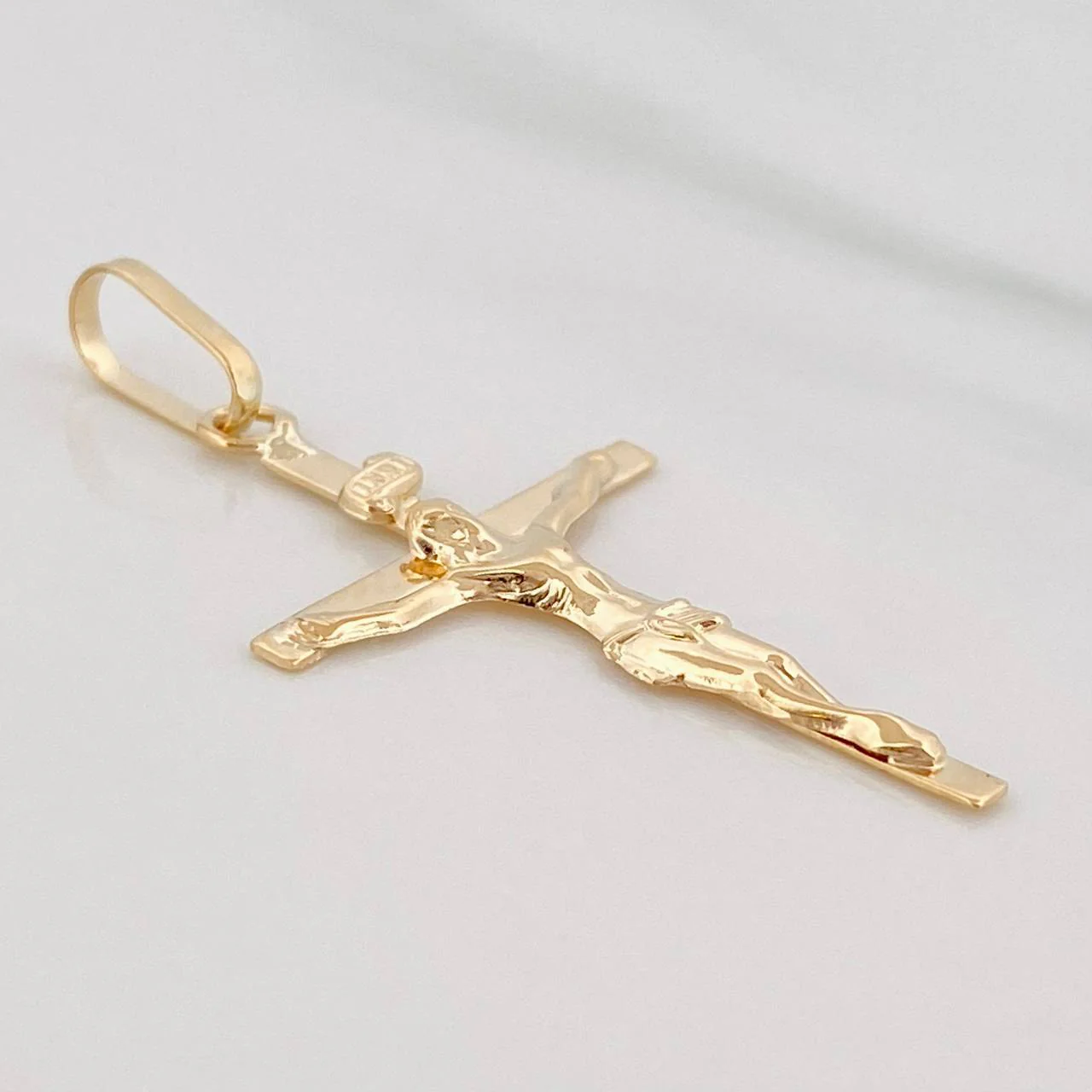 Dije Cruz Cristo 1 g / 4 cm Oro Amarillo 18K - Image 3