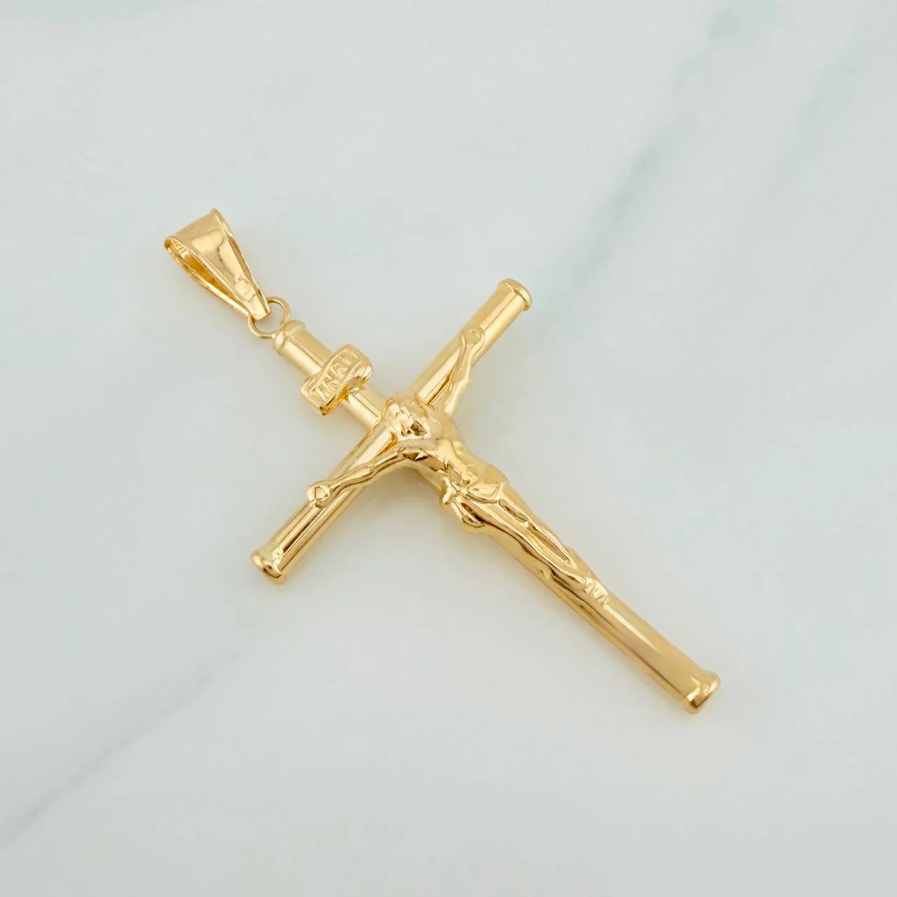Dije Cruz Cristo 2.7gr / 5.3cm / Oro Amarillo 18K & - Image 2