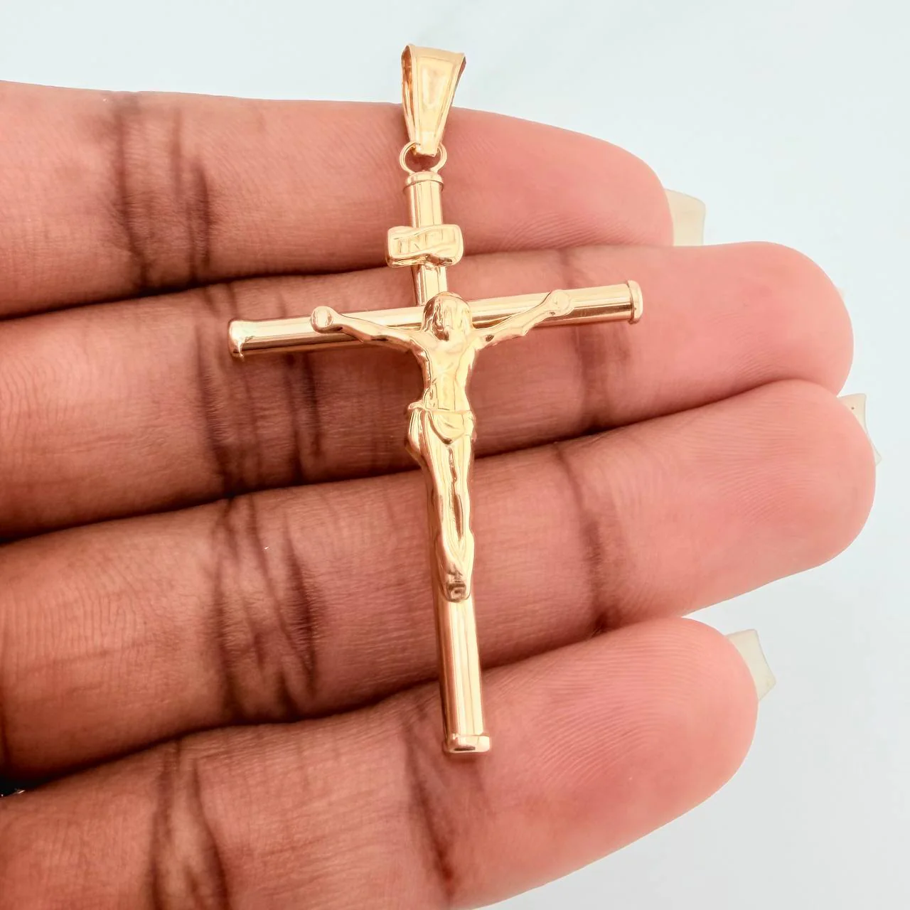 Dije Cruz Cristo 2.7gr / 5.3cm / Oro Amarillo 18K & - Image 5