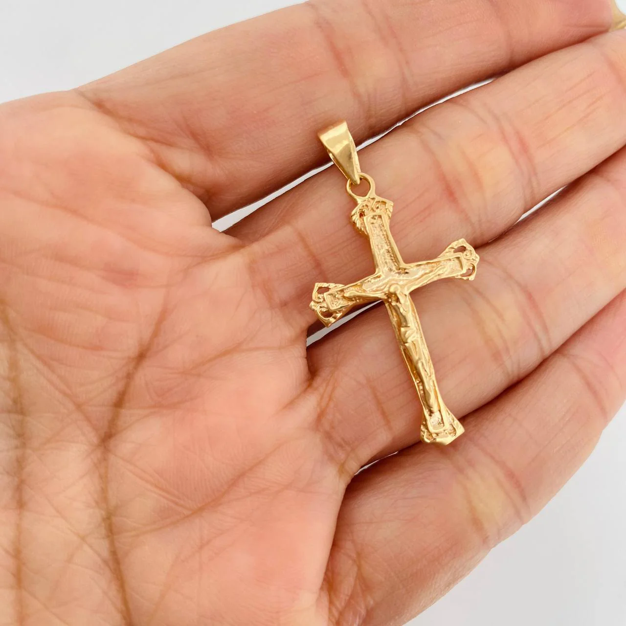 Dije Cruz Cristo 2.85g / 4cm Oro Amarillo 18K - Image 4