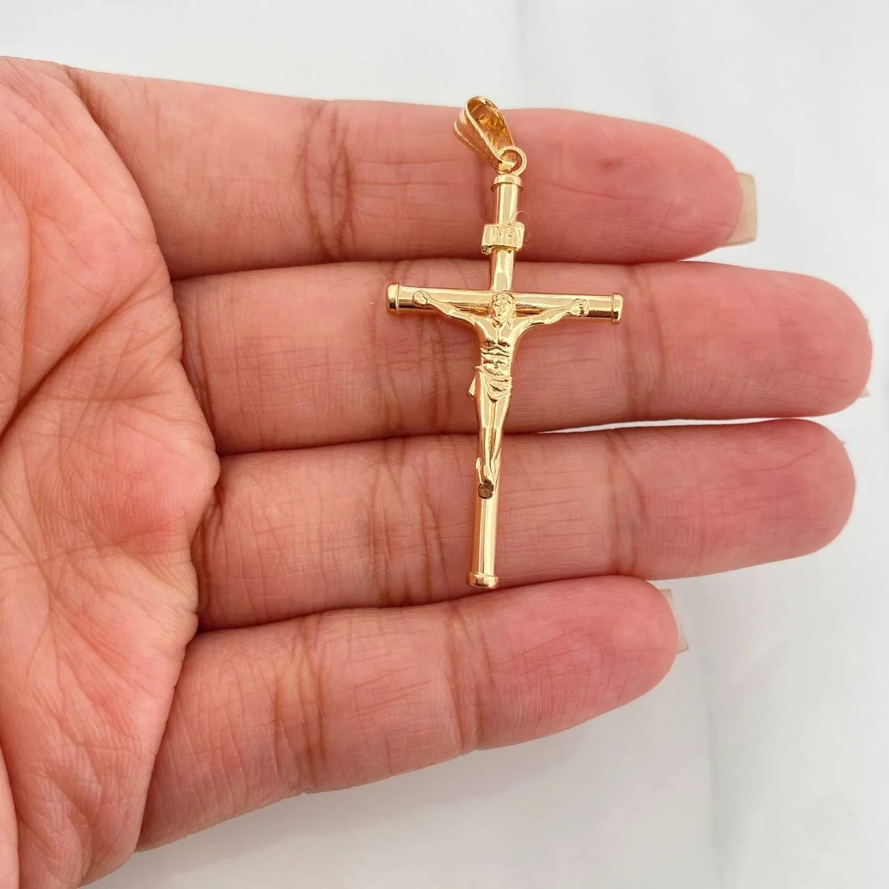 Dije Cruz Cristo 2 g / 5 cm Oro Amarillo 18K - Image 4