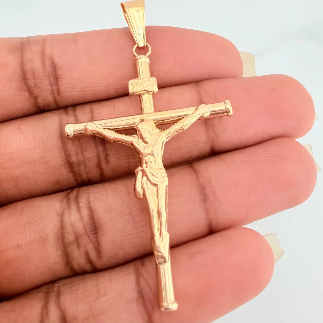 Dije Cruz Cristo 3.15gr / 5.7cm / Oro Amarillo 18K & - Image 5