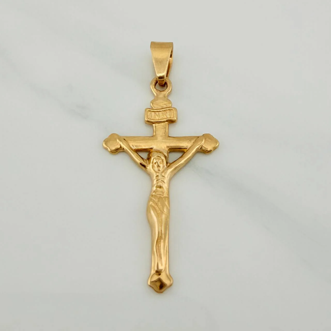 Dije Cruz Cristo 3.45gr / 4.2cm / Oro Amarillo 18K - Image 2