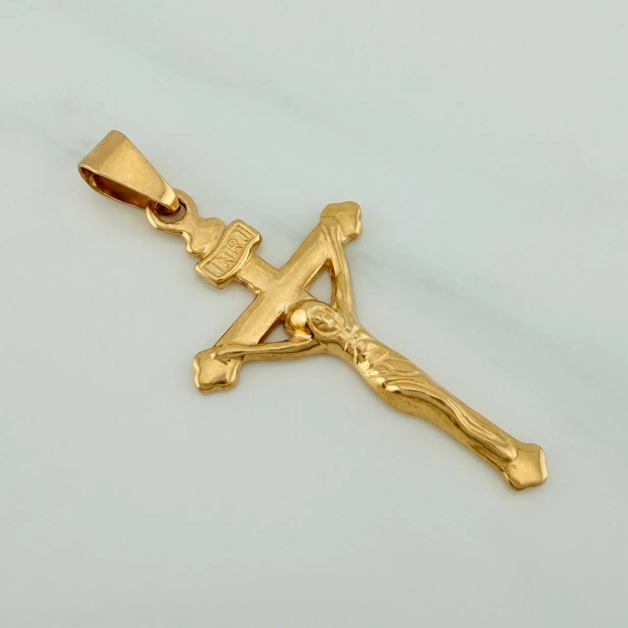 Dije Cruz Cristo 3.45gr / 4.2cm / Oro Amarillo 18K - Image 3