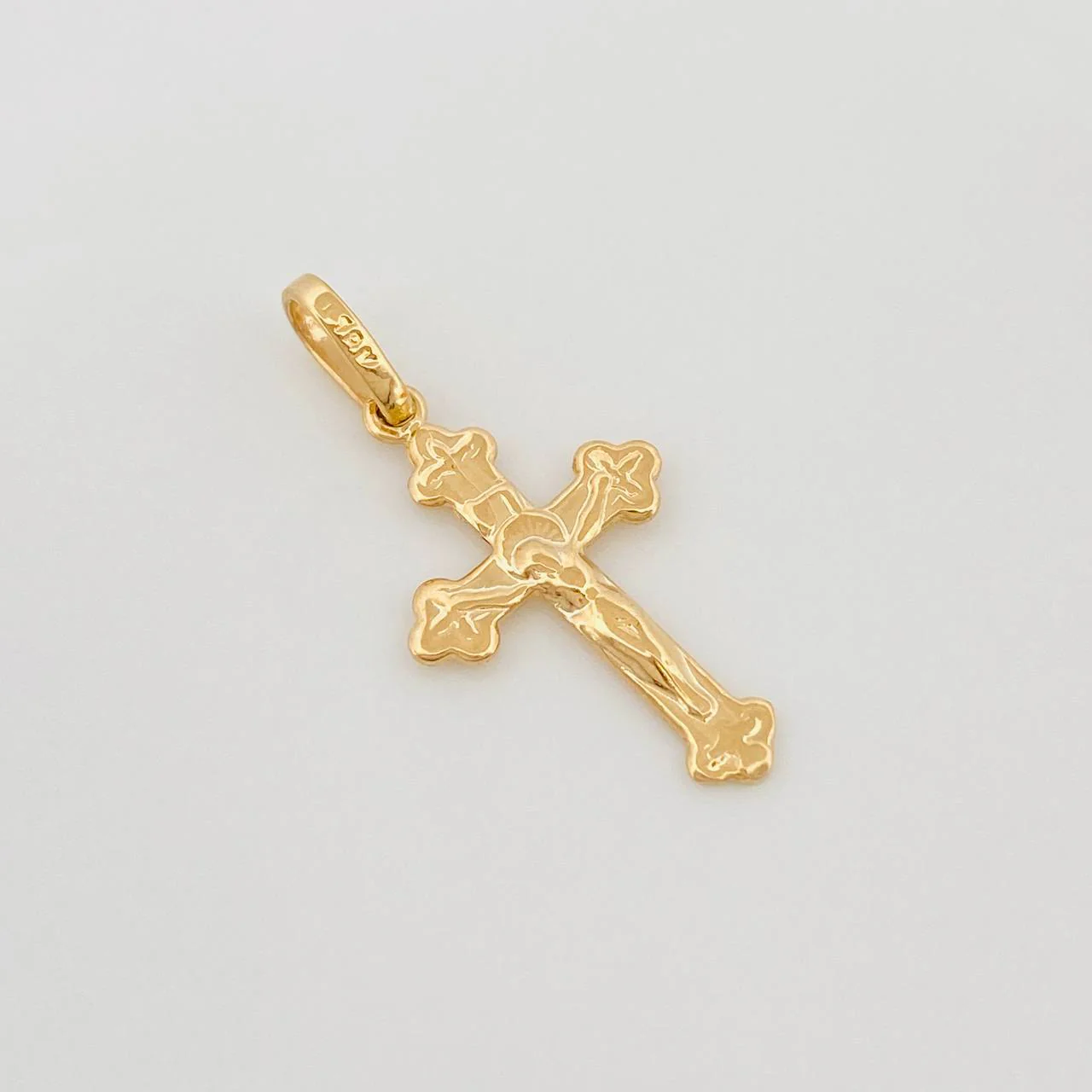 Dije Cruz Cristo Ortodoxa 0.7 g / 2.5 cm Oro Amarillo 18K - Image 2