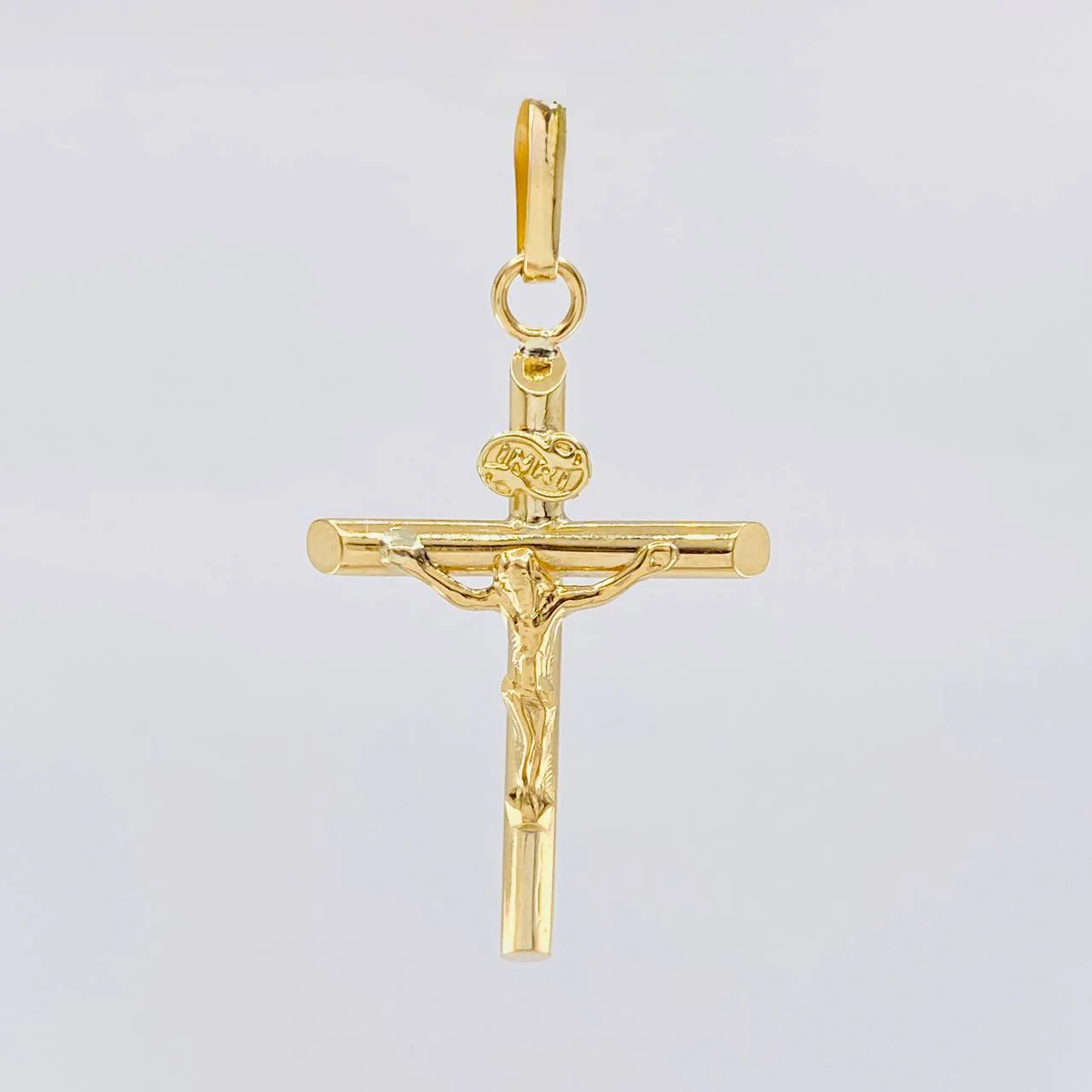 Dije Cruz Cristo Puntas Planas 1.25 g / 4 cm Oro Amarillo 18K - Image 2