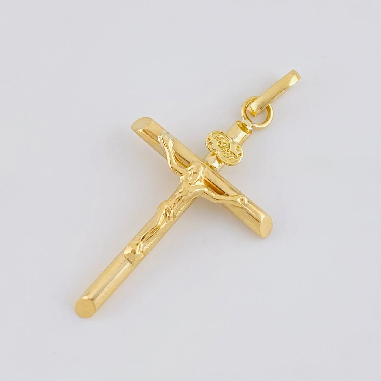 Dije Cruz Cristo Puntas Planas 1.25 g / 4 cm Oro Amarillo 18K - Image 3