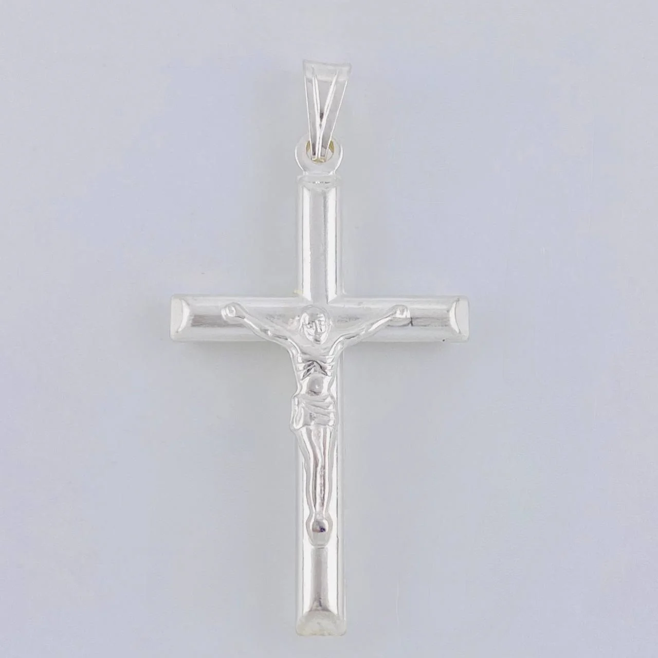 Dije Cruz Cristo Puntas Planas 3.15 g / 4.4 cm Plata 925