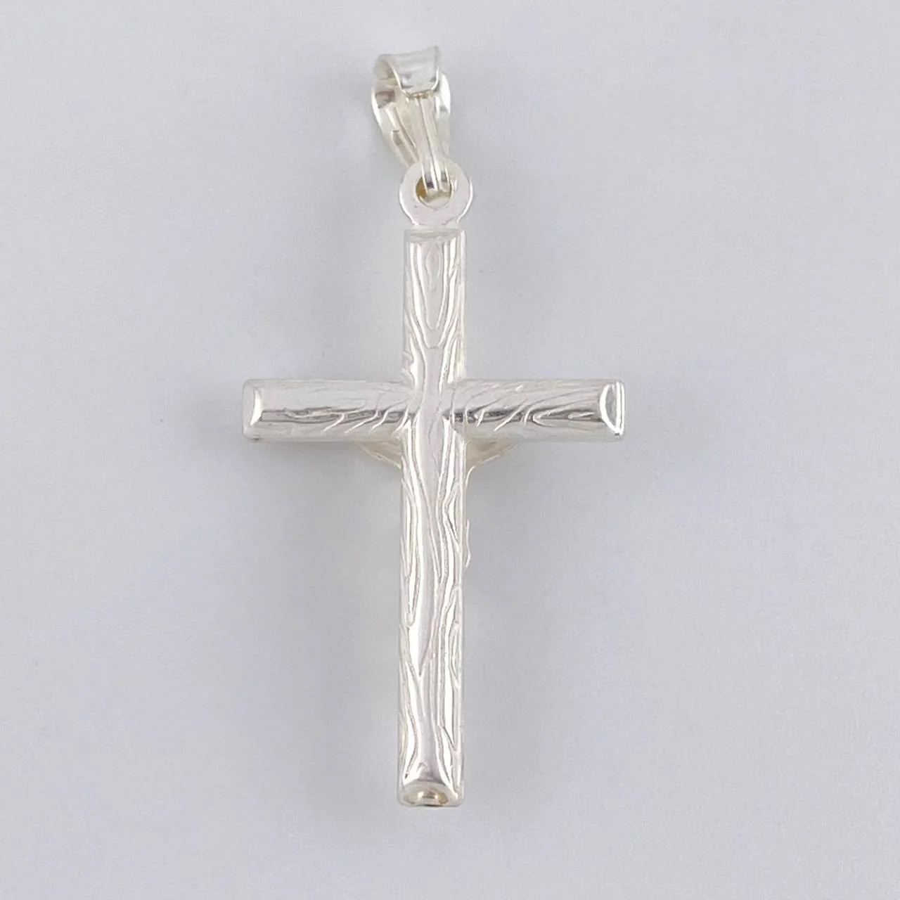 Dije Cruz Cristo Puntas Planas 3.2 g / 4.5 cm Plata 925 - Image 4