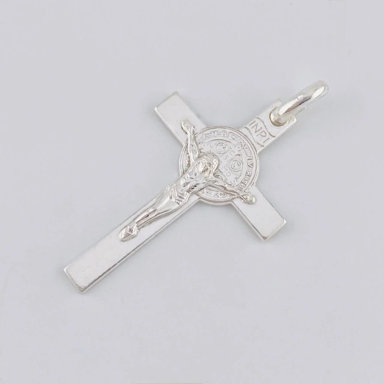 Dije Cruz Cristo San Benito 6.05 g / 5.1 cm Plata 925 - Image 4