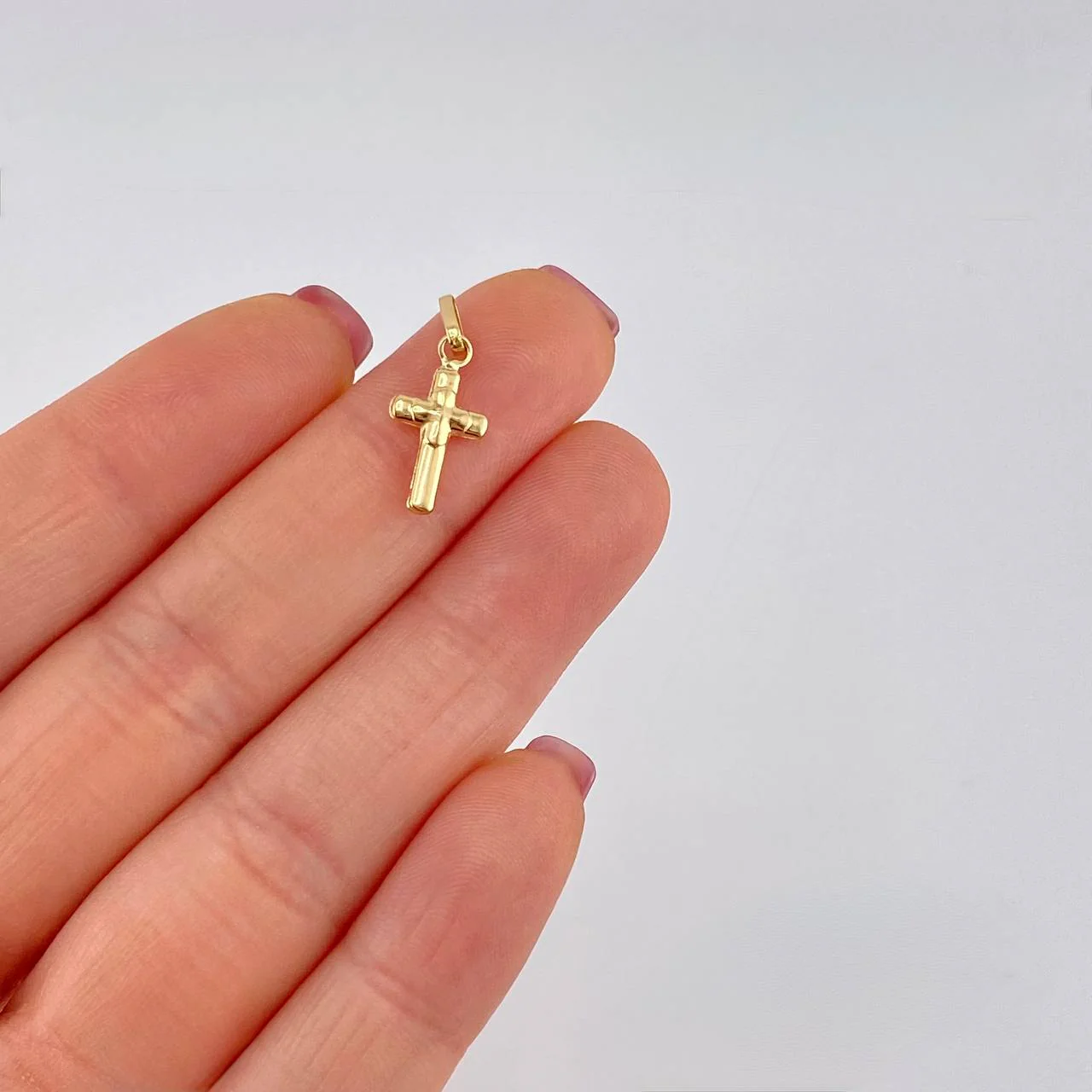 Dije Cruz Doble 0.35g / 2cm Oro Amarillo 18K - Image 4