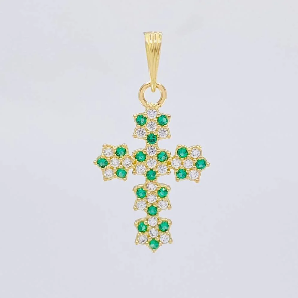 Dije Cruz Floreada 1.4g / 2.5cm Oro Amarillo 18K - Image 2
