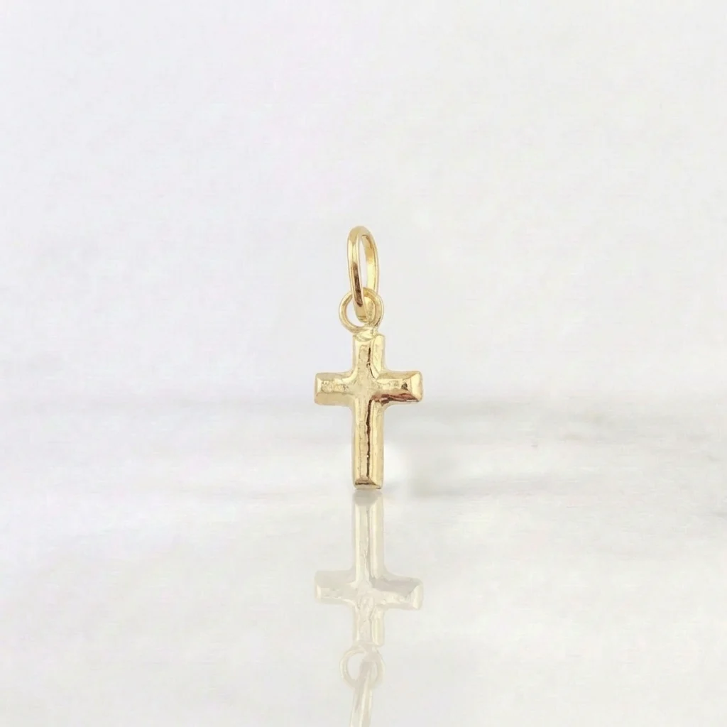 Dije Cruz Lisa 0.15 g / 1.4 cm Oro Amarillo 18K