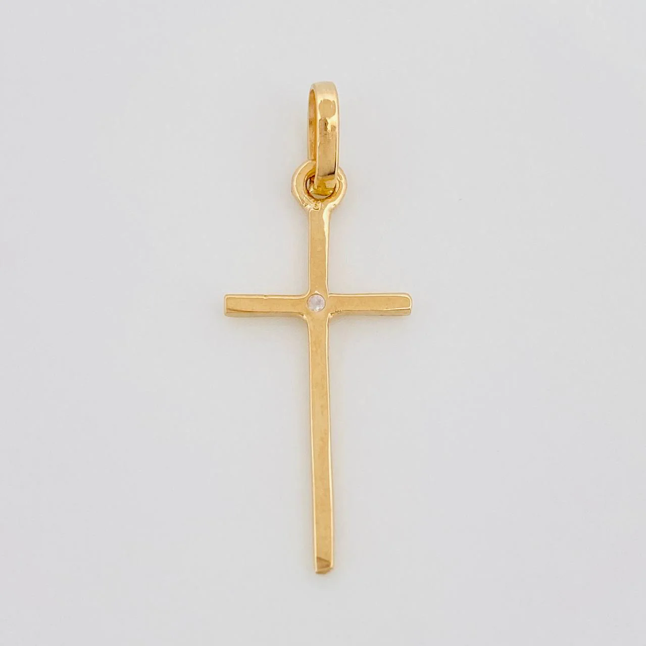 Dije Cruz Lisa 0.65 g / 2.8 cm Oro Amarillo 18K