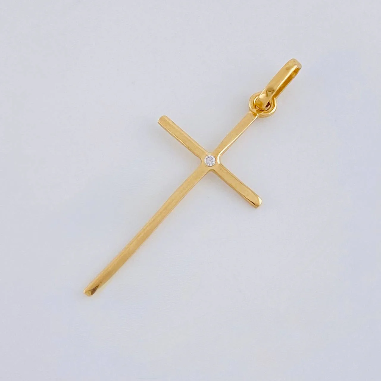Dije Cruz Lisa 0.8 g / 3.5 cm Oro Amarillo 18K - Image 4