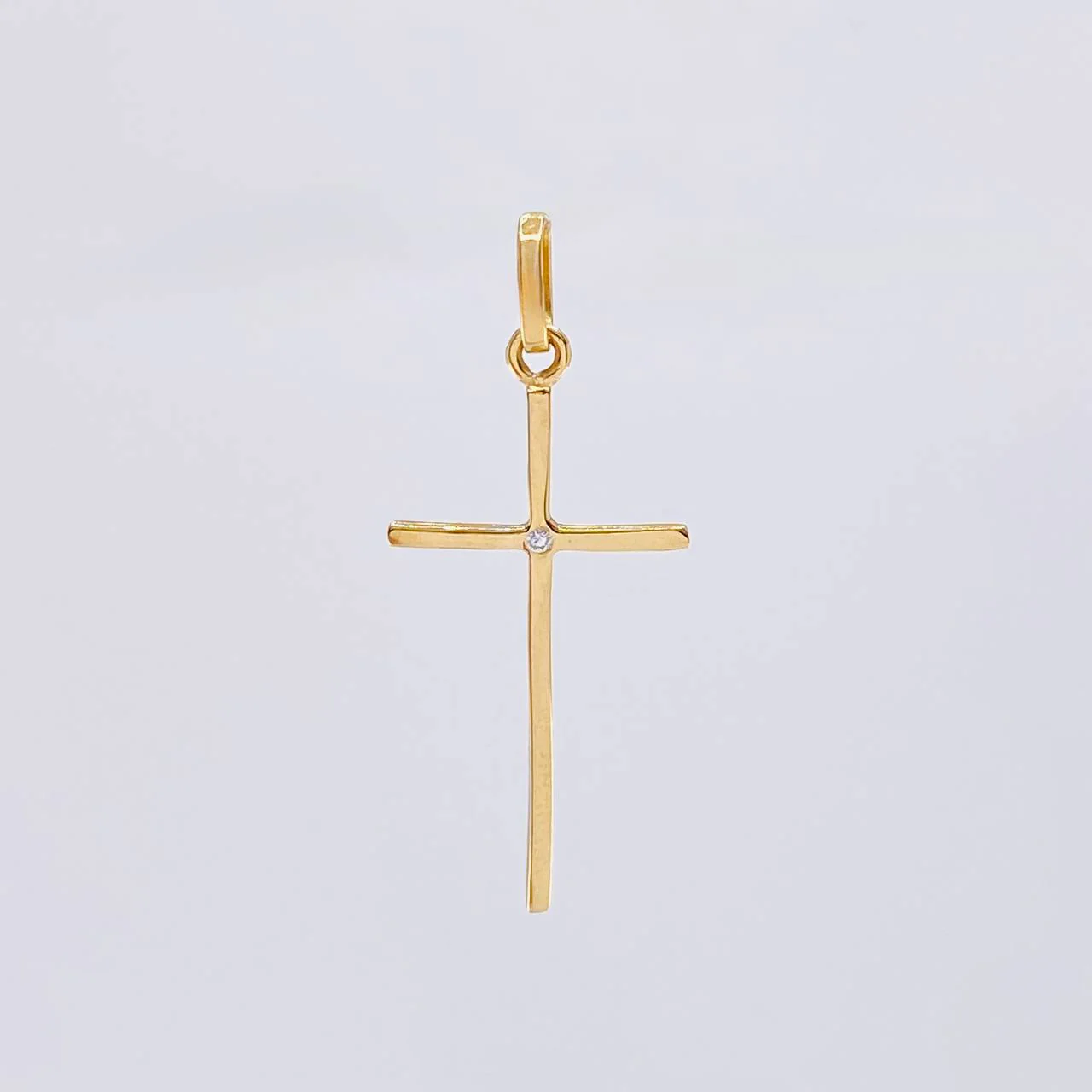 Dije Cruz Lisa 0.8 g / 3.5 cm Oro Amarillo 18K - Image 2