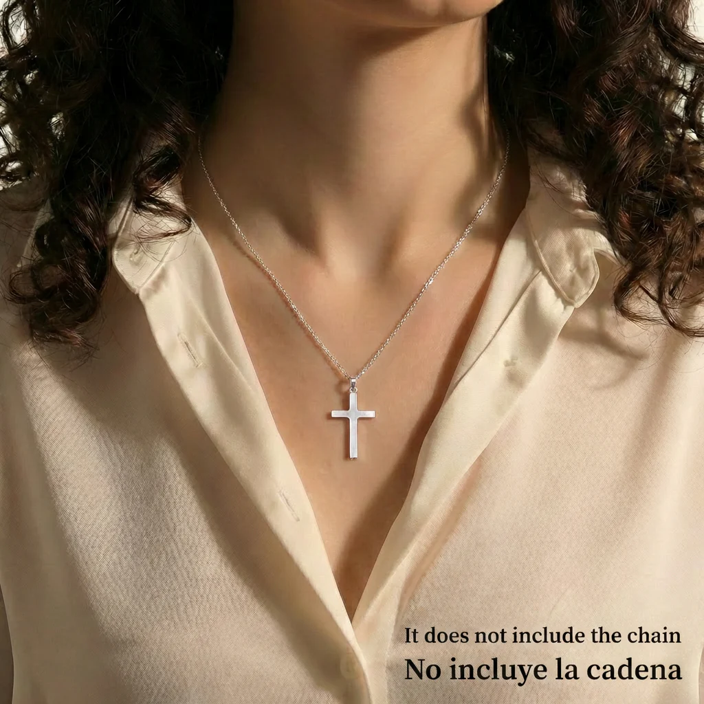 Dije Cruz Lisa 1.65 g / 4 cm Plata 925 - Image 3