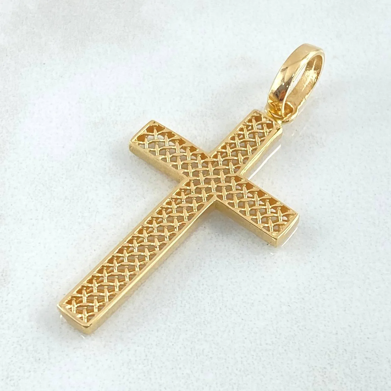 Dije Cruz Malla 2.5 g / 4.1 cm Oro Amarillo 18K - Image 3
