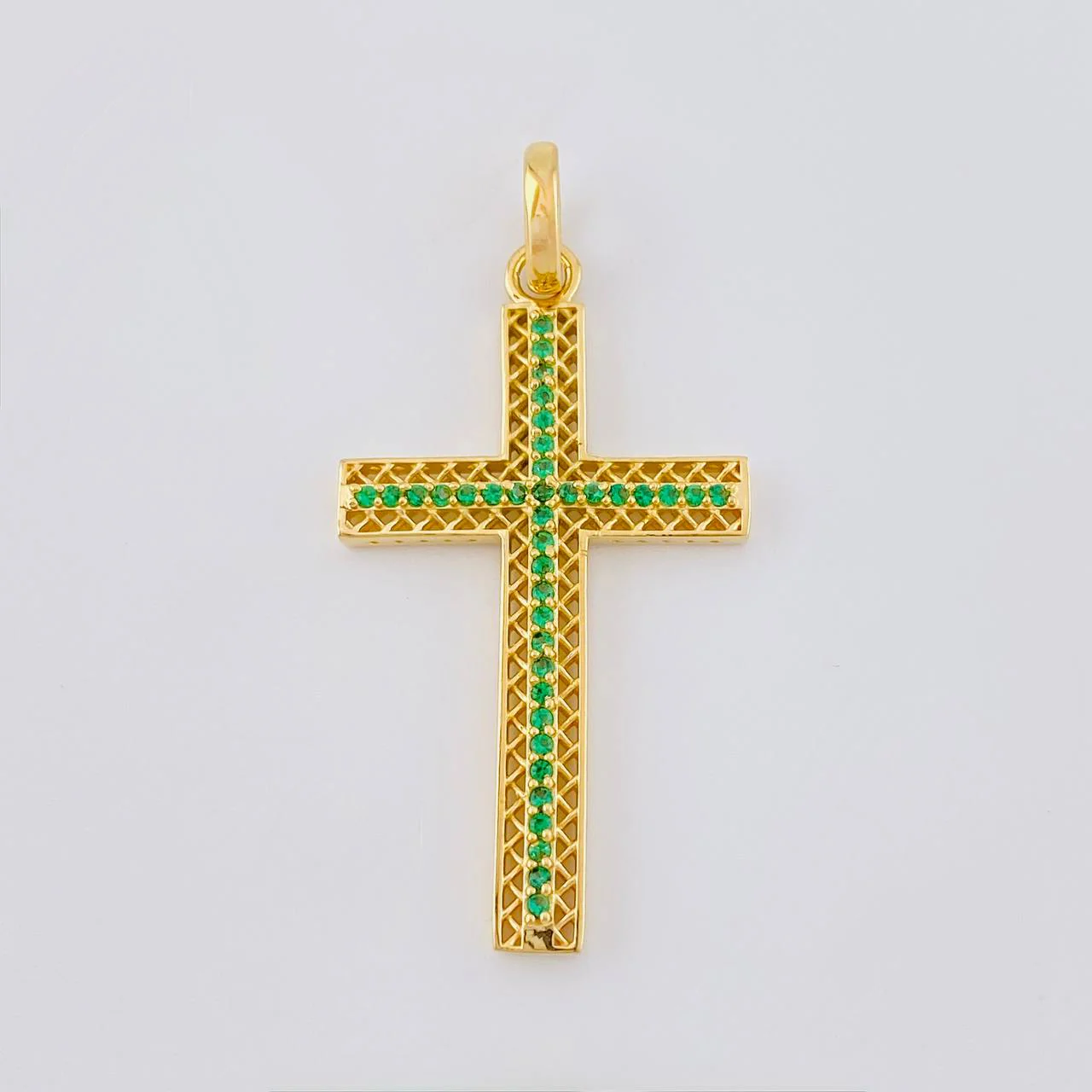 Dije Cruz Malla 2.9 g / 4.2 cm Oro Amarillo 18K