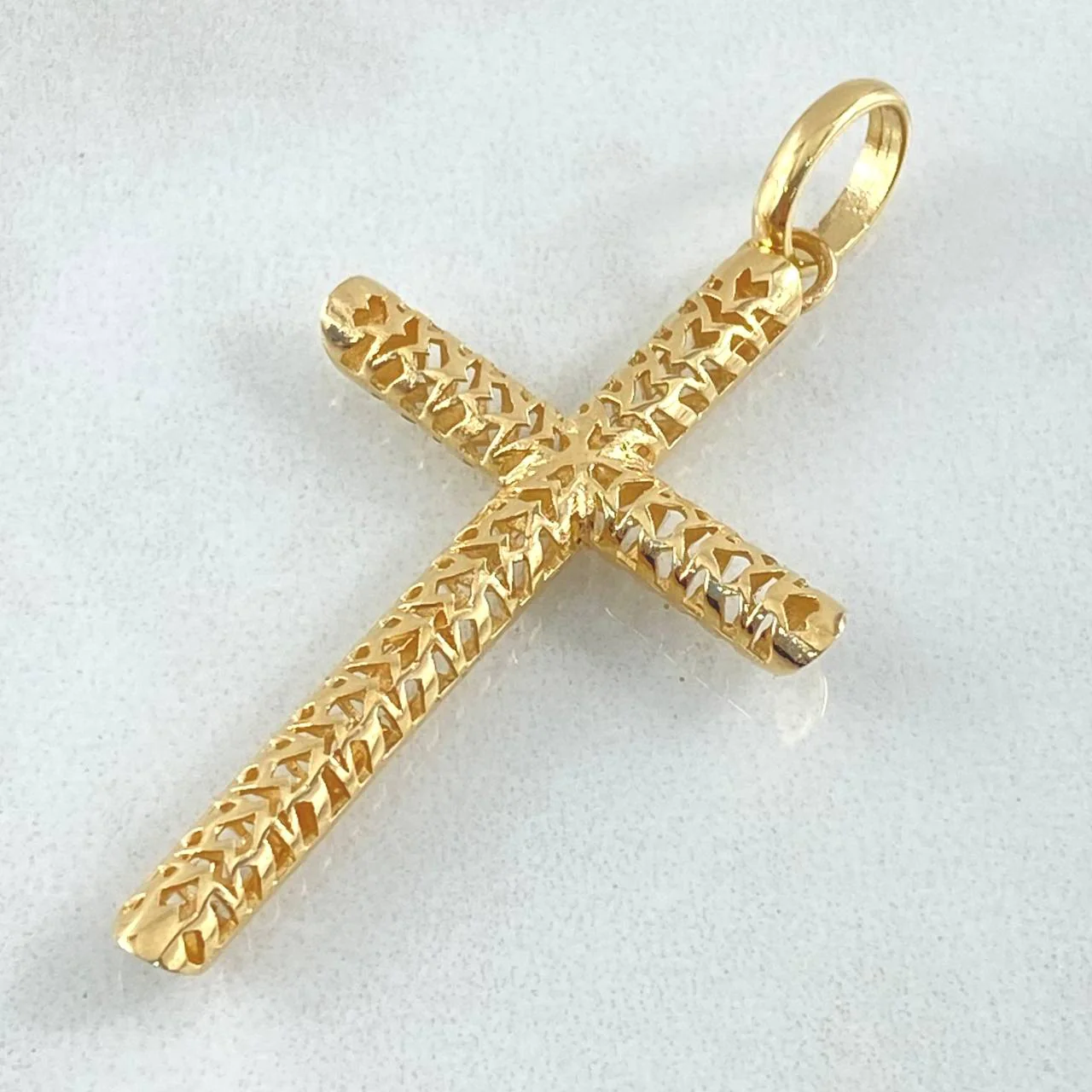 Dije Cruz Malla Latina 4.4 g / 5 cm Oro Amarillo 18K - Image 4