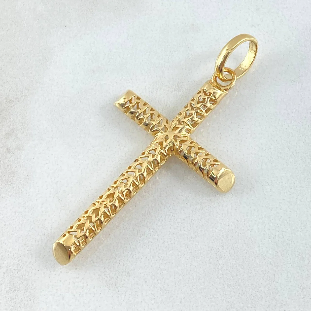 Dije Cruz Malla Latina 4.4 g / 5 cm Oro Amarillo 18K - Image 2