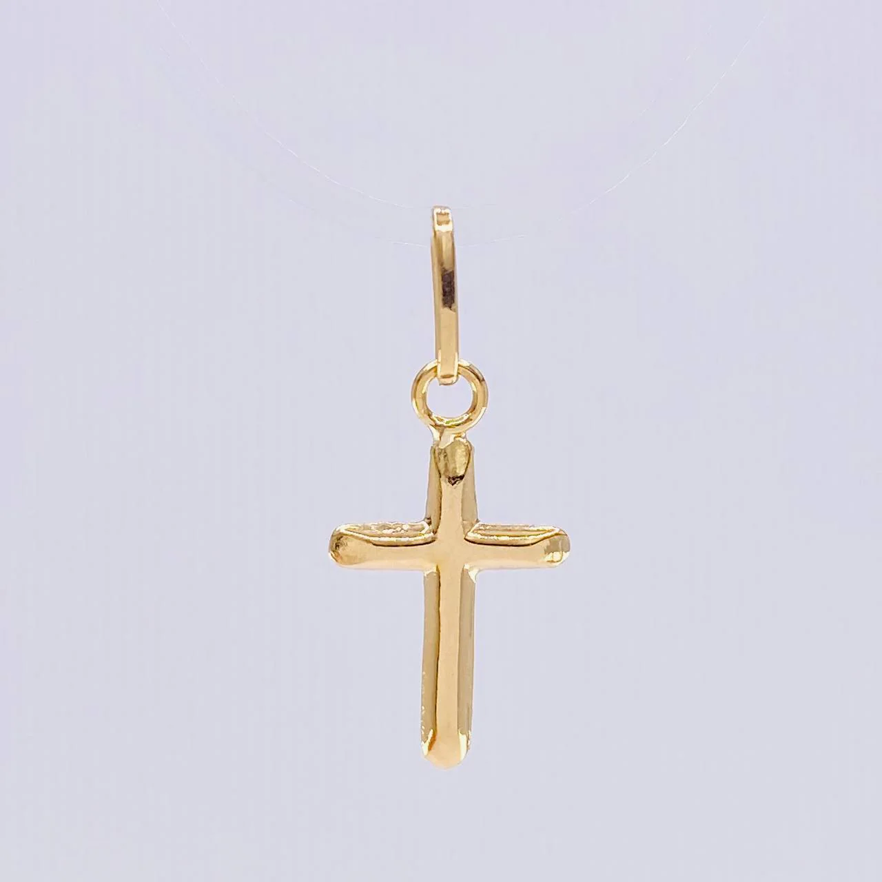 Dije Cruz Puntas Planas 0.15g / 1.4cm Oro Amarillo 18K - Image 2