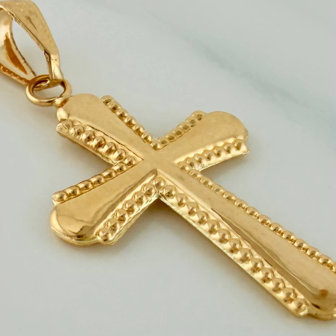 Dije Cruz Punteada 1.15 g / 3 cm Oro Amarillo 18K - Image 3