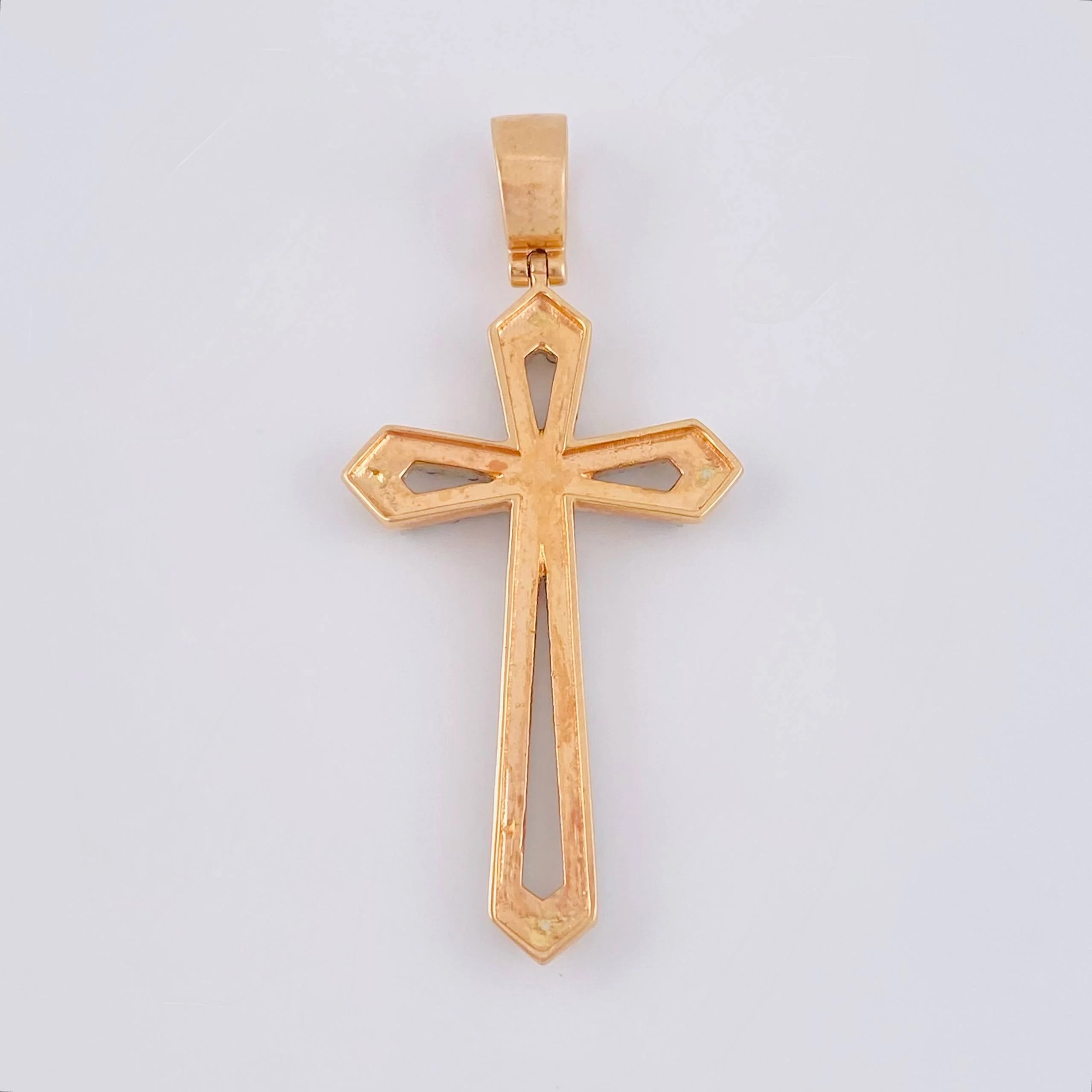 Dije Cruz Romana 10.2gr / 6cm / Oro Rosa 18K - Image 4
