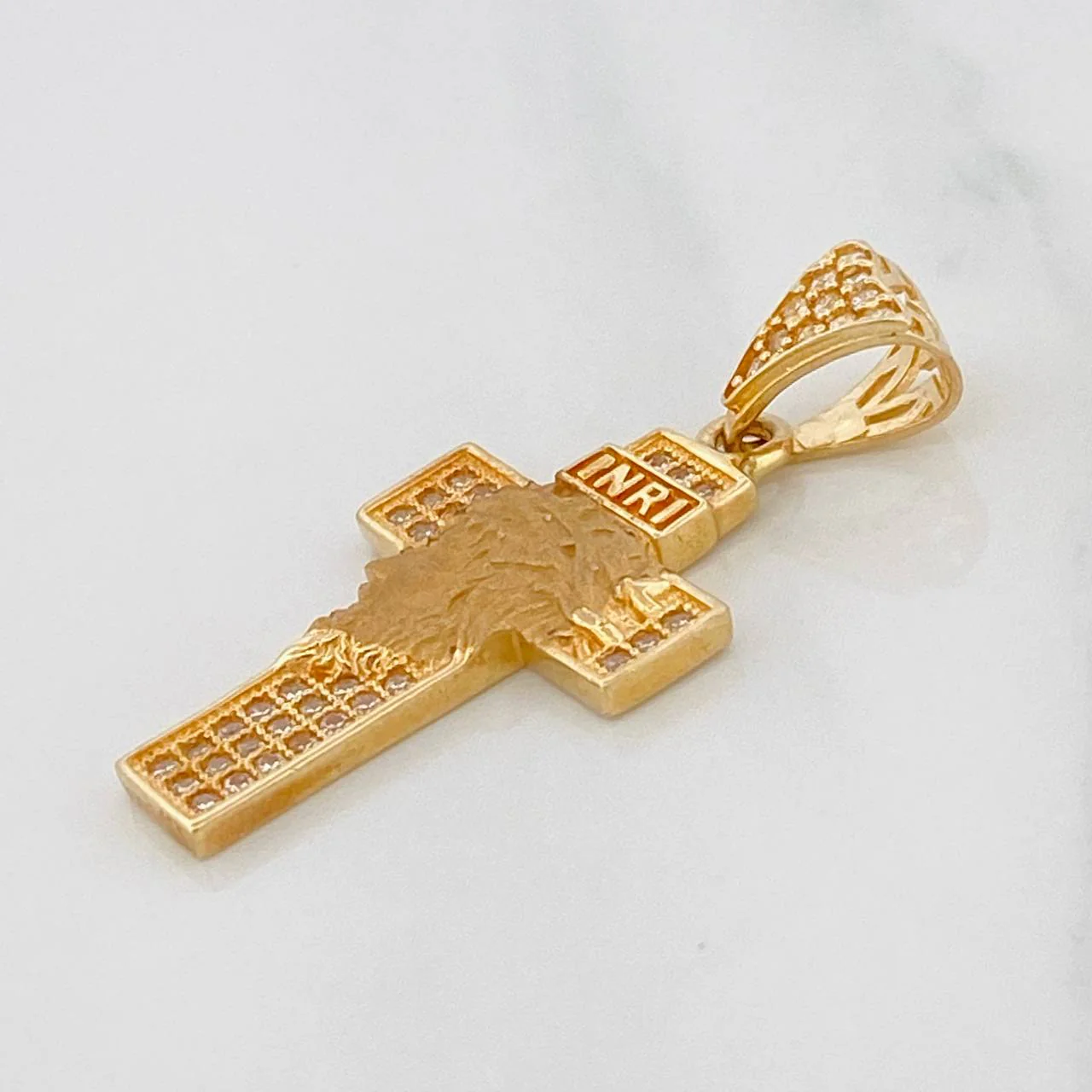 Dije Cruz Rostro Cristo 2.55g / 3cm Oro Amarillo 18K - Image 3