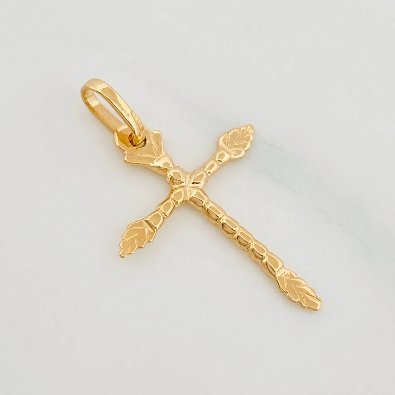 Dije Cruz Rustica 1 g / 3 cm Oro Amarillo 18K - Image 2