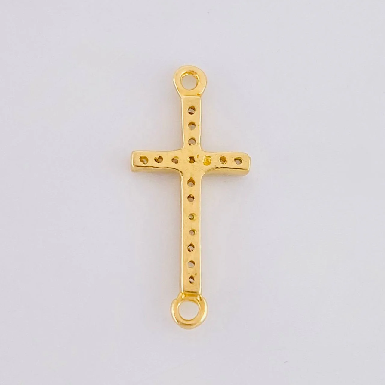 Herraje Cruz Tupida 0.6g / 2.1cm Oro Amarillo 18K - Image 2