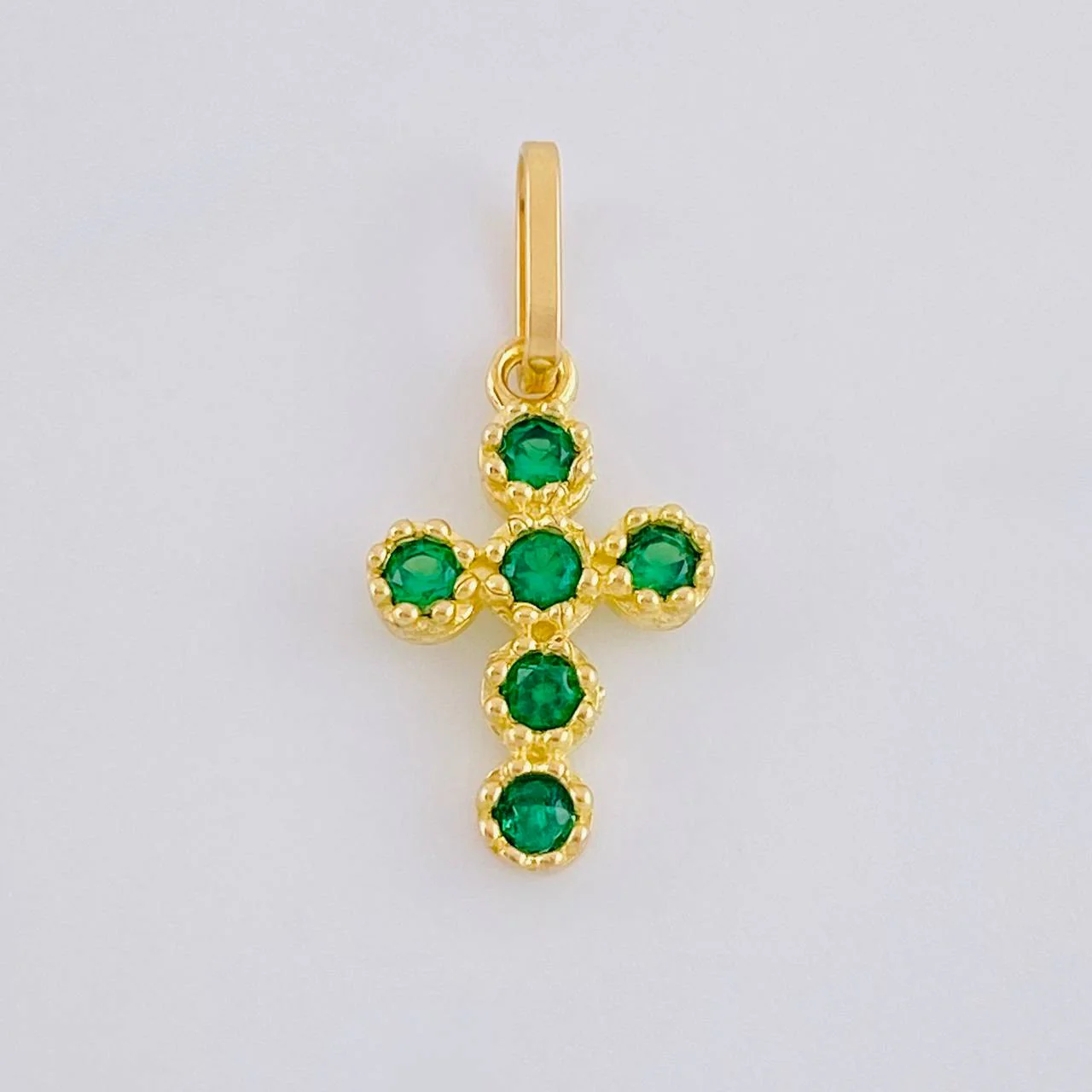 Dije Cruz Tupida 0.7 g / 1.9 cm Oro Amarillo 18K