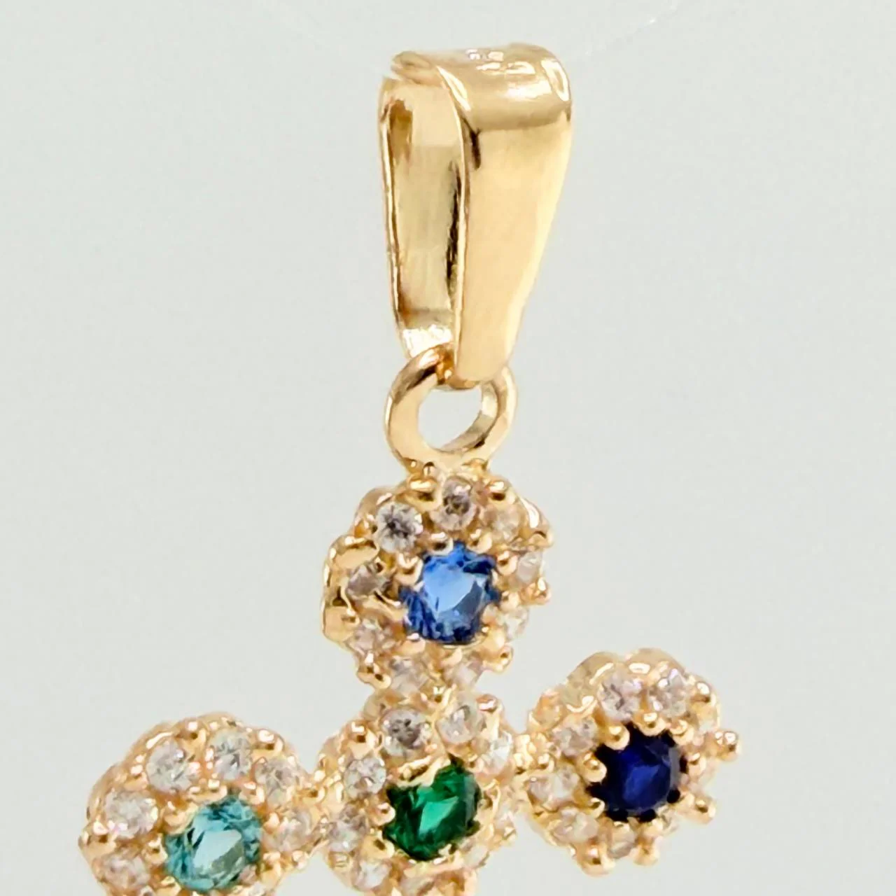 Dije Cruz Tupida 1.45gr / 2.5cm / Oro Amarillo 18K % - Image 3