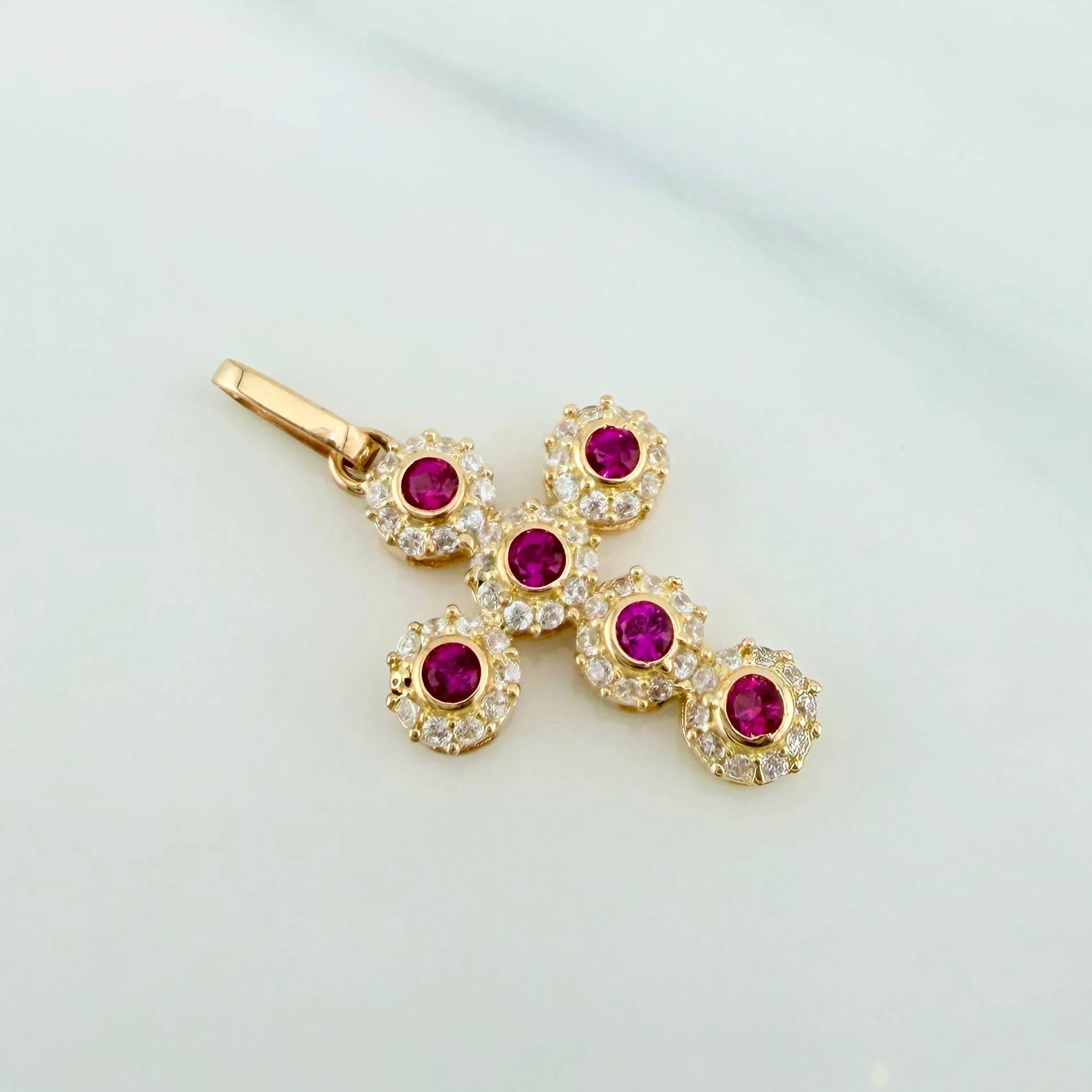 Dije Cruz Tupida 1.5 g / 2.5 cm Oro Amarillo 18K - Image 2