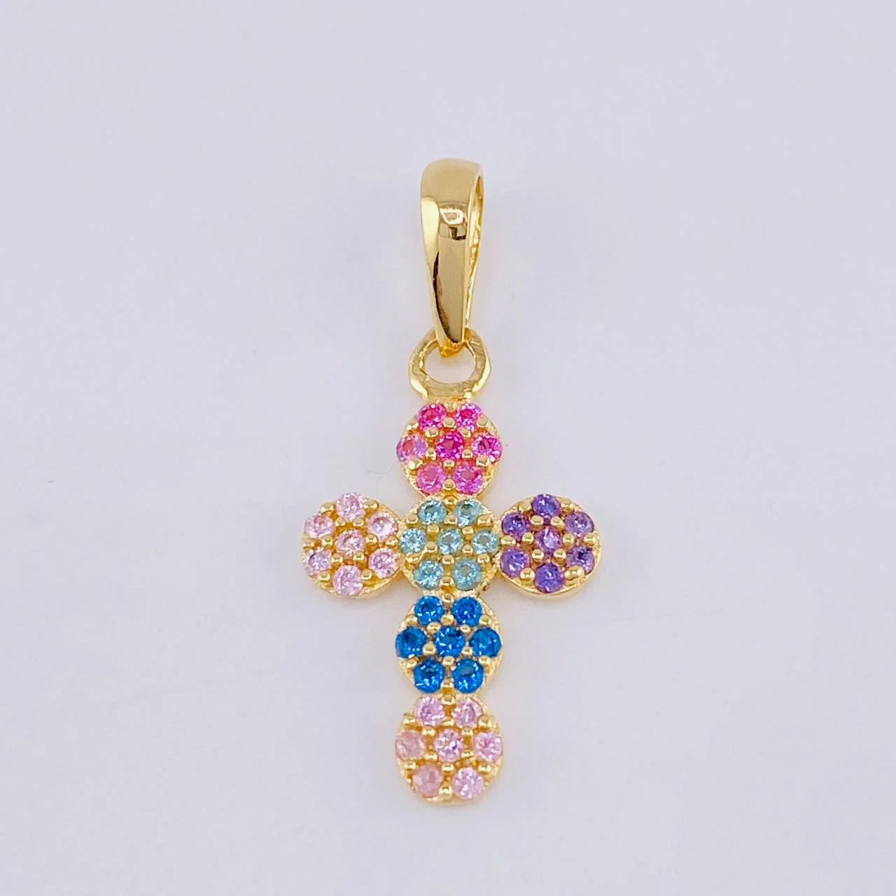 Dije Cruz Tupida 1.65gr / 2.5cm / Oro Amarillo 18K